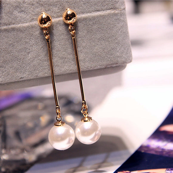 Pearl Tassel Earrings For  Women