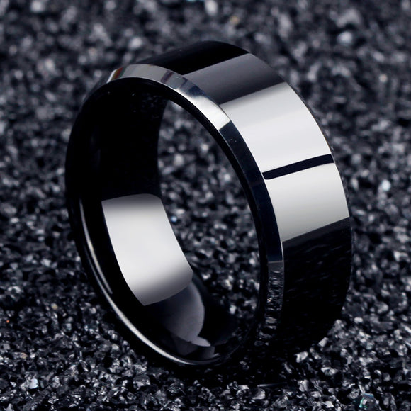 Titanium Black Rings For Men