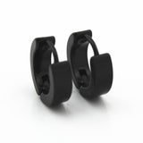Punk Black Steel Earrings For Men