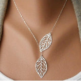 Heart Leaf Moon Necklace For Women