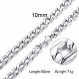 Silver Gold Filled Solid Necklace For Men