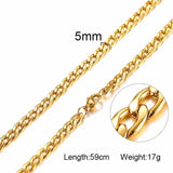Silver Gold Filled Solid Necklace For Men