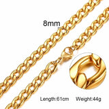 Silver Gold Filled Solid Necklace For Men
