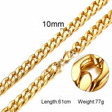 Silver Gold Filled Solid Necklace For Men