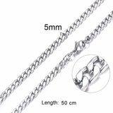 Silver Gold Filled Solid Necklace For Men