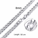 Silver Gold Filled Solid Necklace For Men