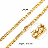 Silver Gold Filled Solid Necklace For Men