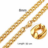 Silver Gold Filled Solid Necklace For Men