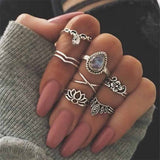 15Pcs/Set Vintage Ring Set For Women