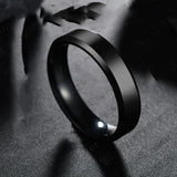 Steel Black Rings Set For Men